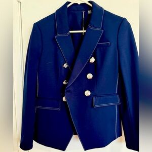 Vintage Blue button up Coat